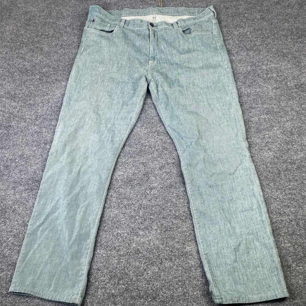 Canali 1934 Regular Fit Light Blue Green Pants Made in Italy IT 58 US 40 91700 2